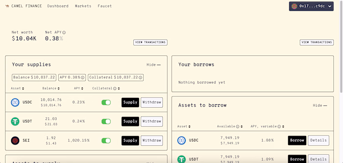 Camel Finance (AAVE FORK)