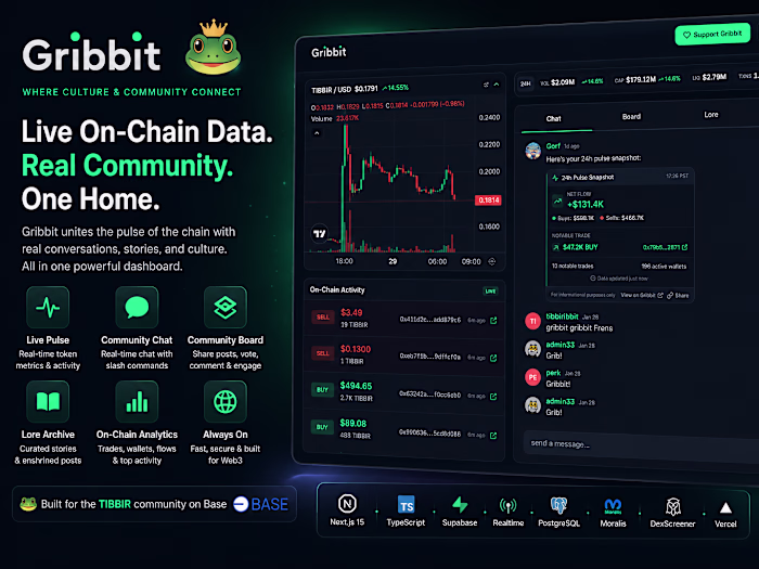 Gribbit – Real-Time Crypto Community