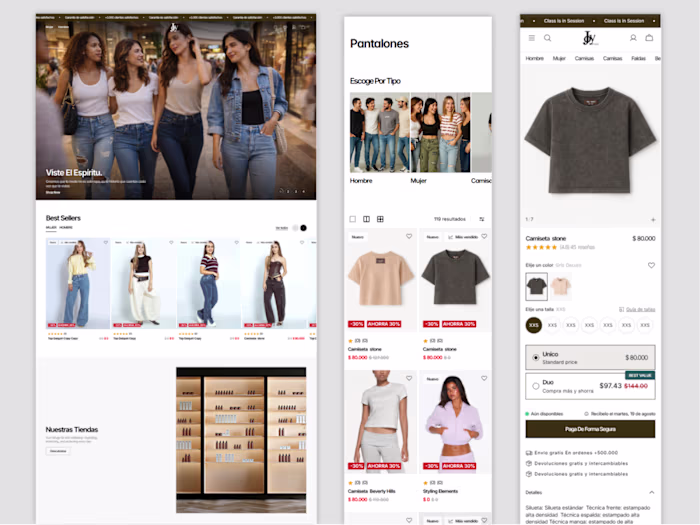 How a clothing brand hero section should be looking like