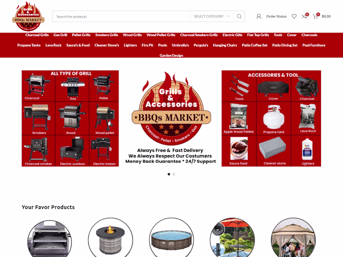 BBQ Market WooCommerce Website Design