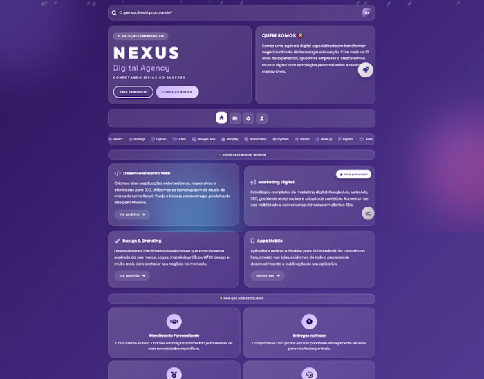 Landing Page Glassmorphism UI/UX