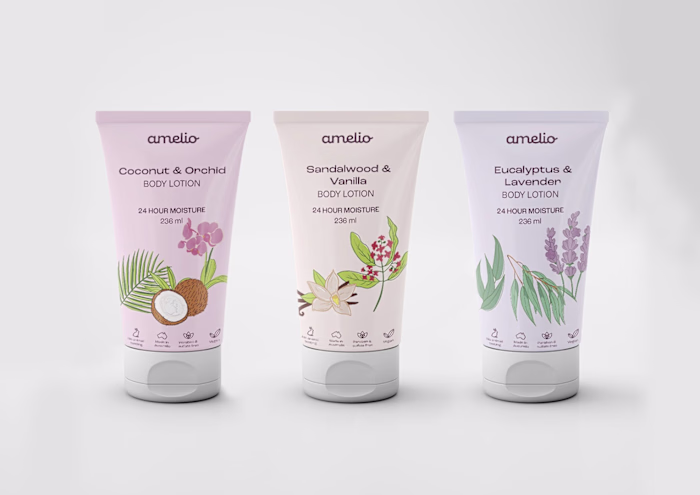 Skincare and Body Lotion Packaging/Labels