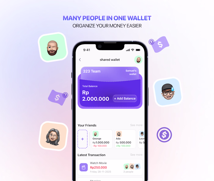 Shared Wallet applications to organize money easier