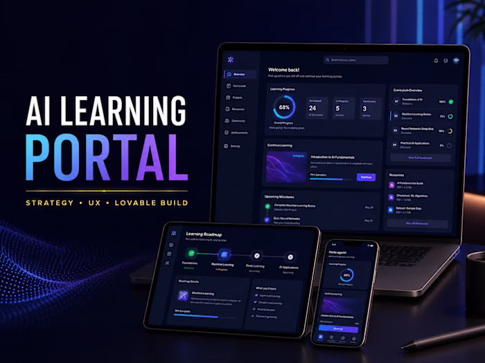 AI Learning Portal: Strategy, UX & Lovable Build