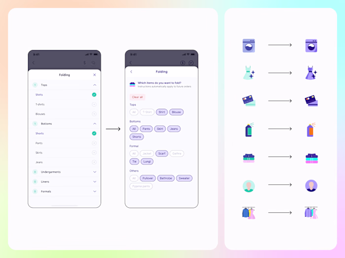 Design system uplift for an online laundry service