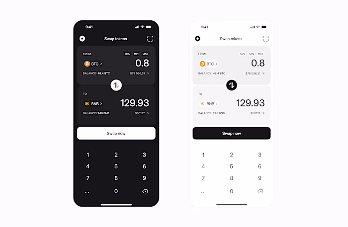 dApp design / Swap tokens