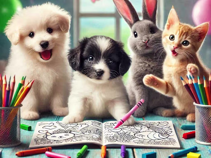 Coloring book animals (pdf)