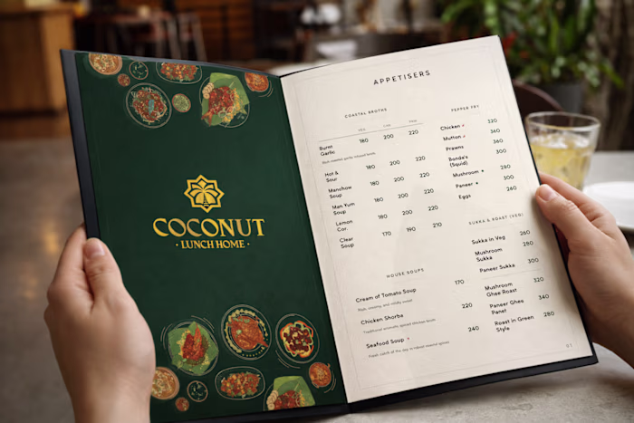 Restaurant Menu Design & Brand