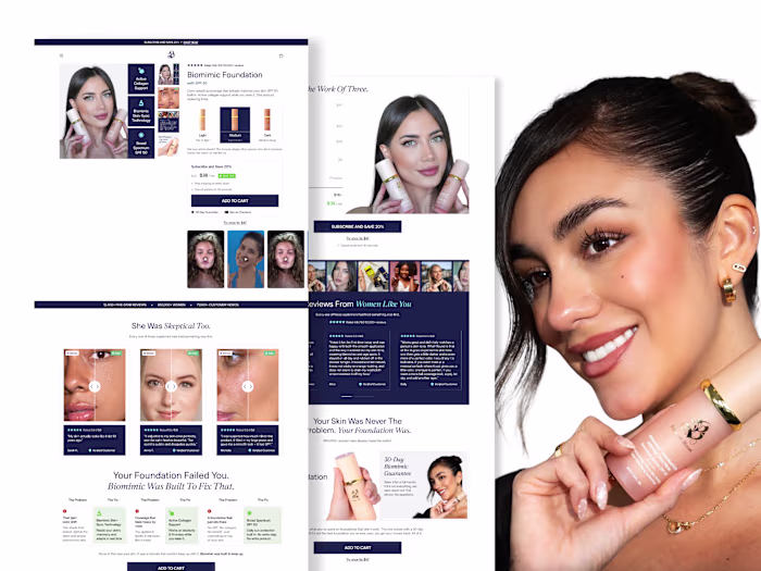 CRO Product Page developed for Skincare Brand (Figma → Replo)