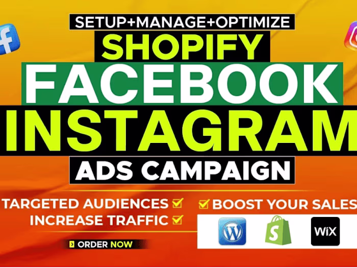 I will setup shopify facebook ads campaign, marketing