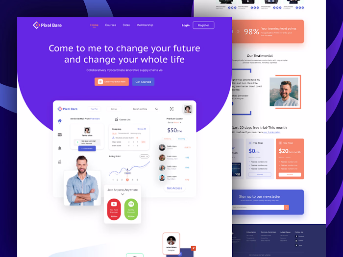 Online Course Website Template