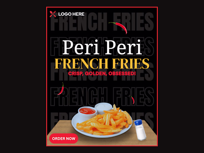 Peri Peri Fries | High-Conversion Food Promotion Design
