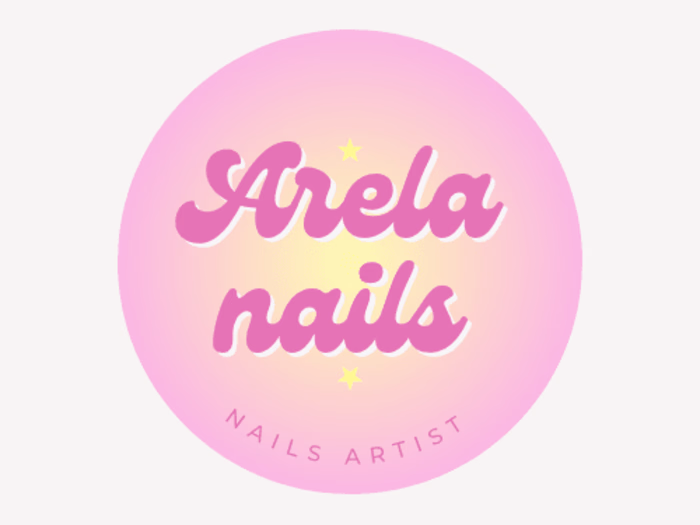 Logo and content for a nail artist