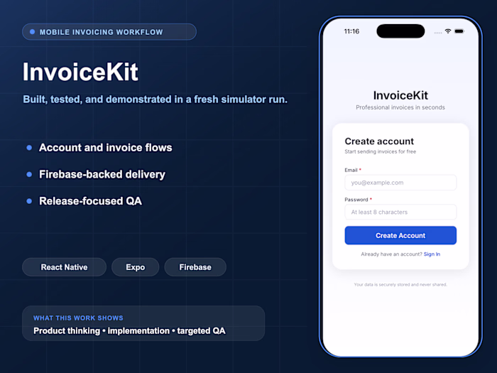 InvoiceKit: Built an Expo and