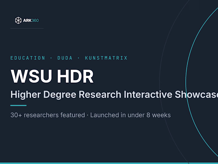 WSU: Higher Degree Research Interactive Showcase