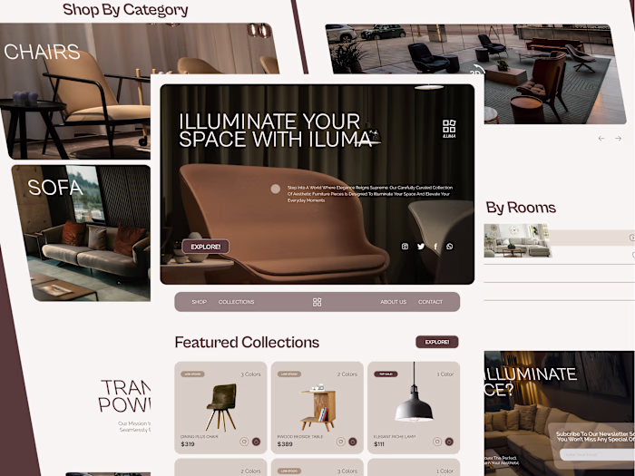 Iluma - Furniture E-Commerce - Full Homepage