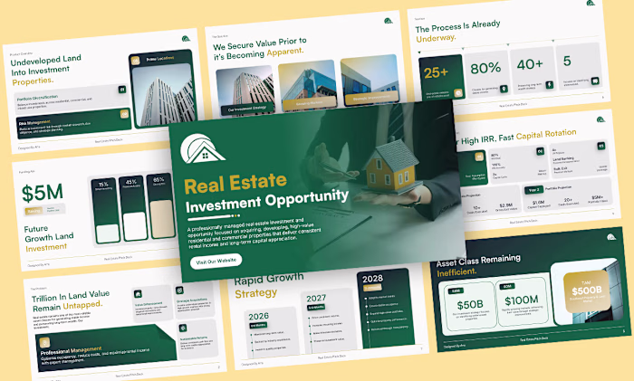 Real Estate Investment Pitch Deck Design