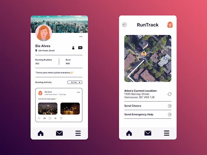 This is a running app concept that I've been designing on Figma