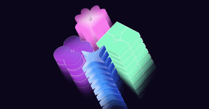 Abstract Shapes Clone in Spline