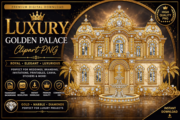 Title:

Golden Palace Illustration — Ornate