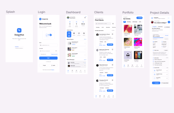 DesignHub is a mobile app