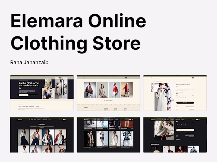 Elemara: Online Clothing Store

Storefront for