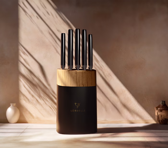 Knife Set – Photoreal Lifestyle Scene for Luxury Launch