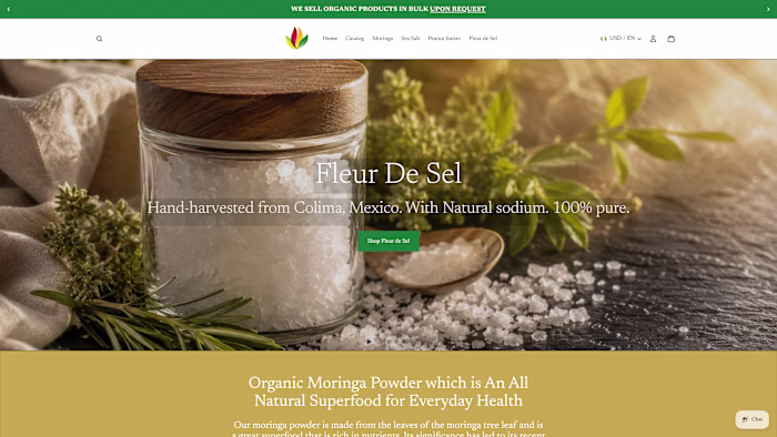 hopify Website Design for a Natural Wellness Brand