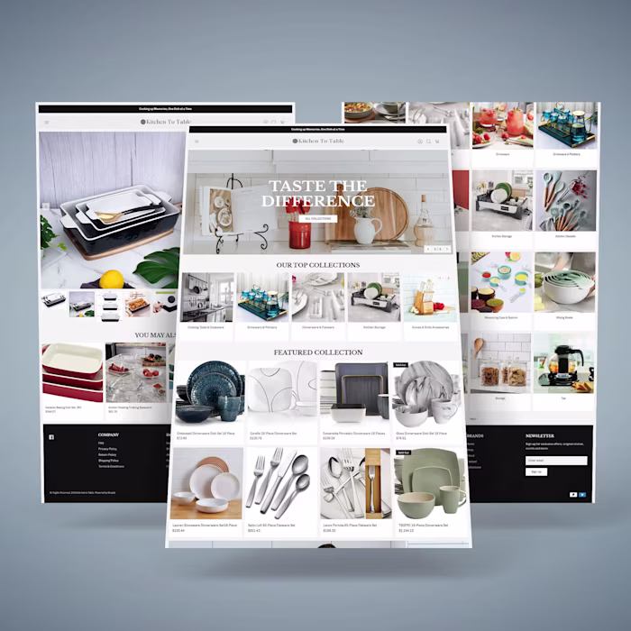 Kitchen Shopify Store Design | Shopify Online Shop