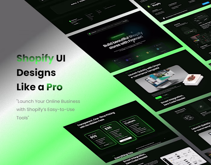 Online Business with Shopify UI UX website Design