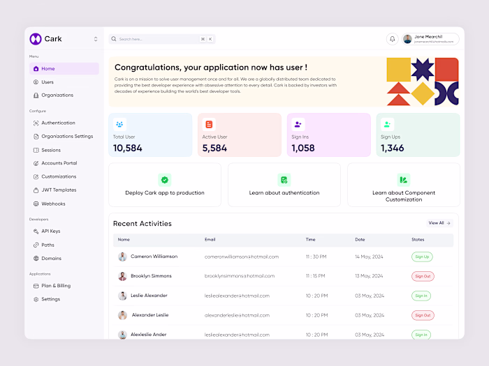 Cark - User management platform
