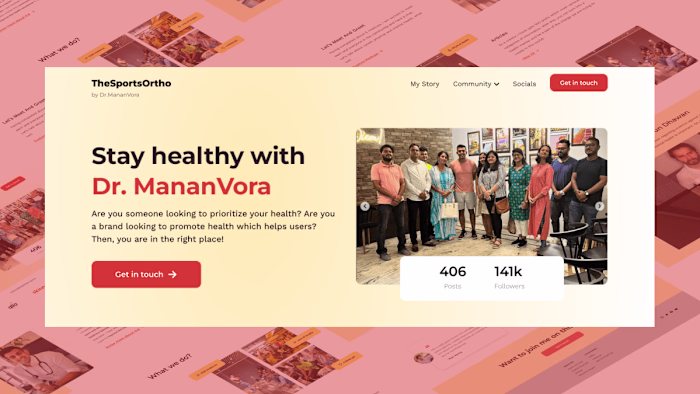 CaseStudy : Designing a landing page for an Internet Creator