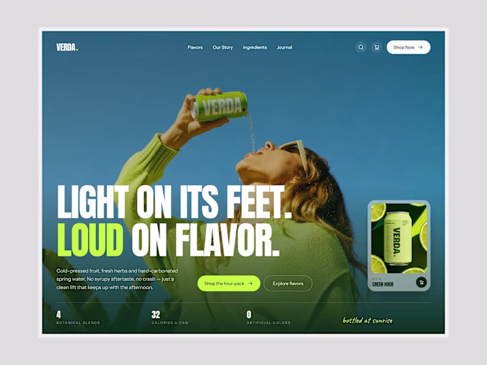 Drink Ecommerce Website UI/UX Design
