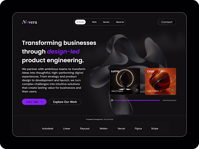 Digital Product Studio Website | UI/UX Design