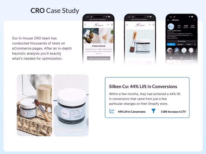 Silken Co: 44% Lift in Conversions
