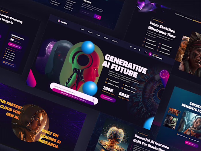 Aiana is a landing page