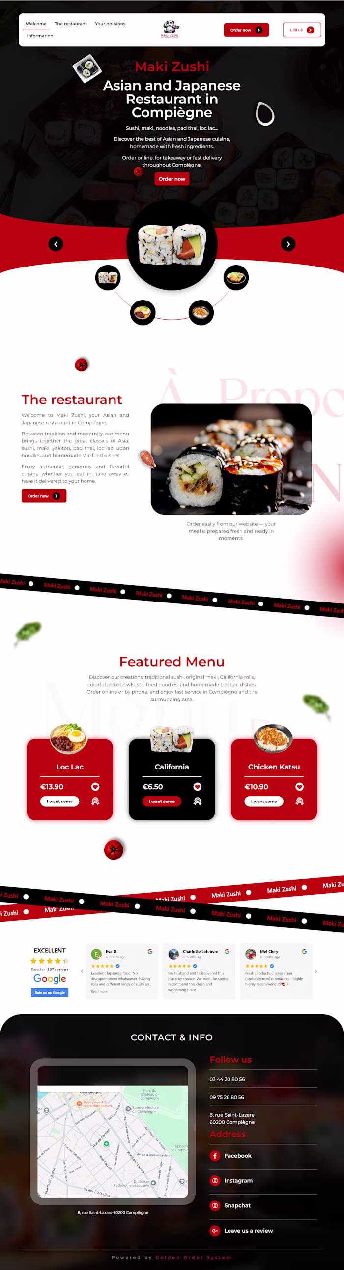 Mak- Zushi Landing Page Website