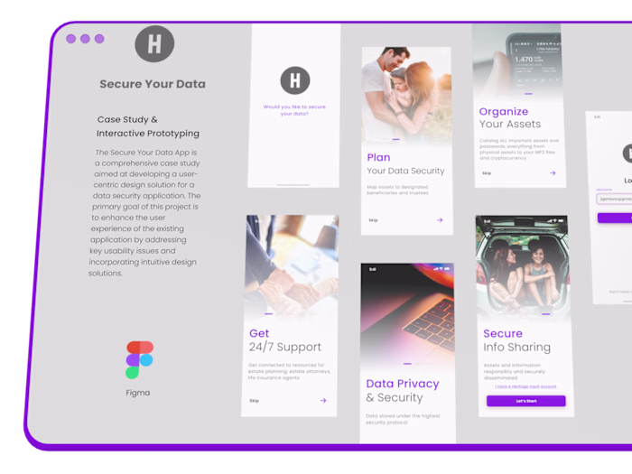 Secure Your Data - Case Study & Interactive Prototyping