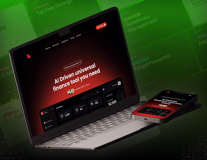 AI Finance SaaS | UI/UX Web Design (figma)
