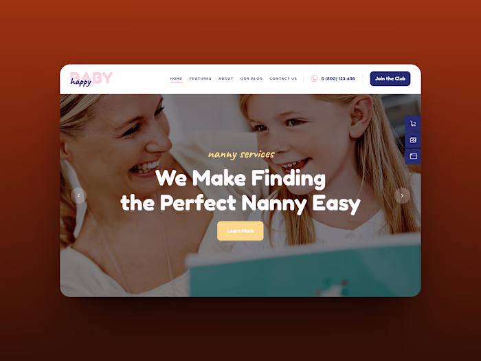 Nanny & Babysitting Services / wordpress website