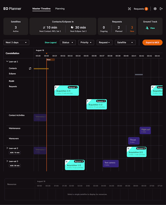 Earth Observation (EO) Image Acquisition Planner Application