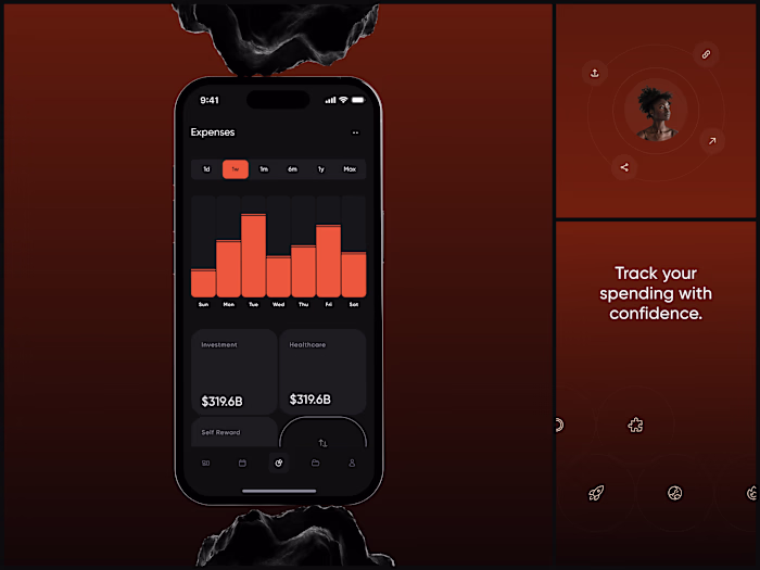 Expense Tracker
The dark UI isn't