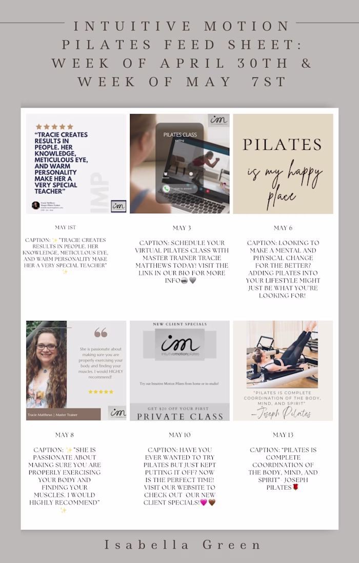 Client Feed Mock Up