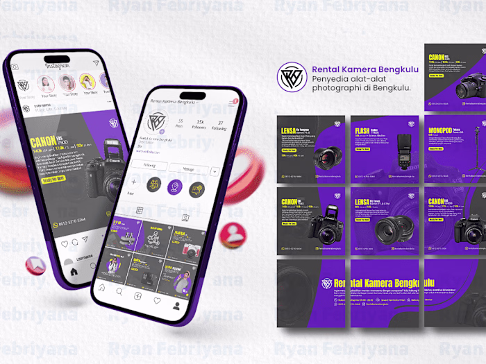 Social Media Design Rent Kamera Bengkulu