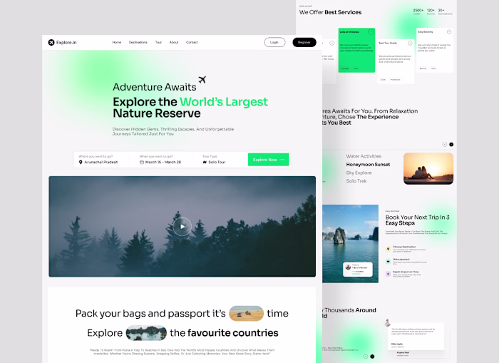 Modern and Minimal Landing page