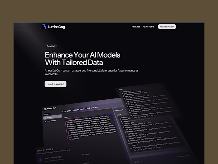 Landing Page Design for AI Startup