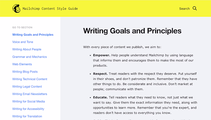 Style guide: examples and best practices