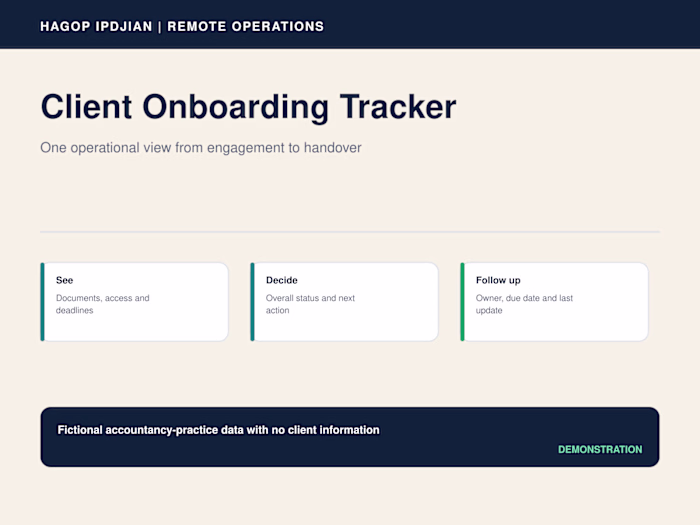 Client Onboarding Tracker — Demonstration