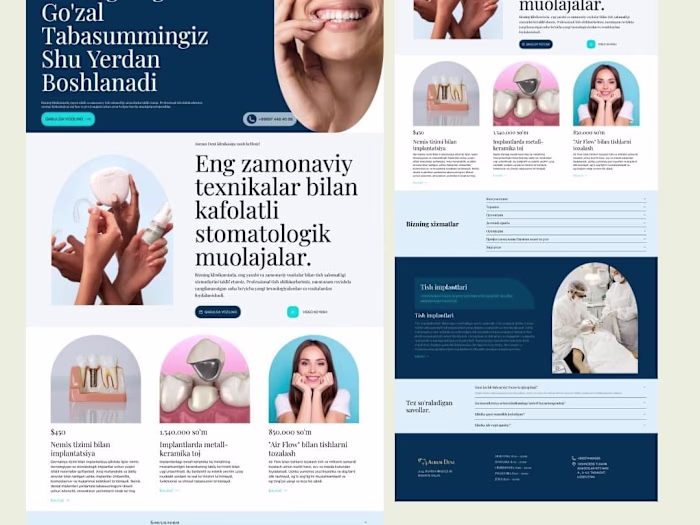 Landing page for Dental Clinics