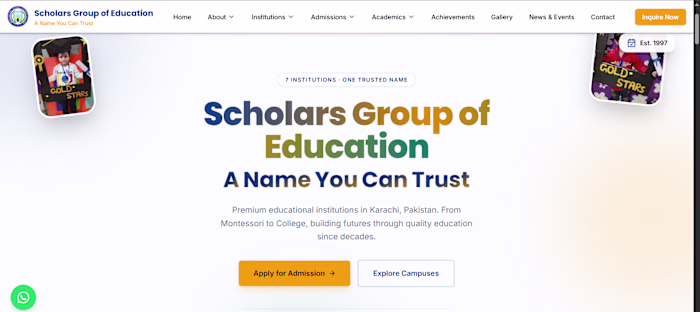 Scholars Higher Secondary School — Institutional Website